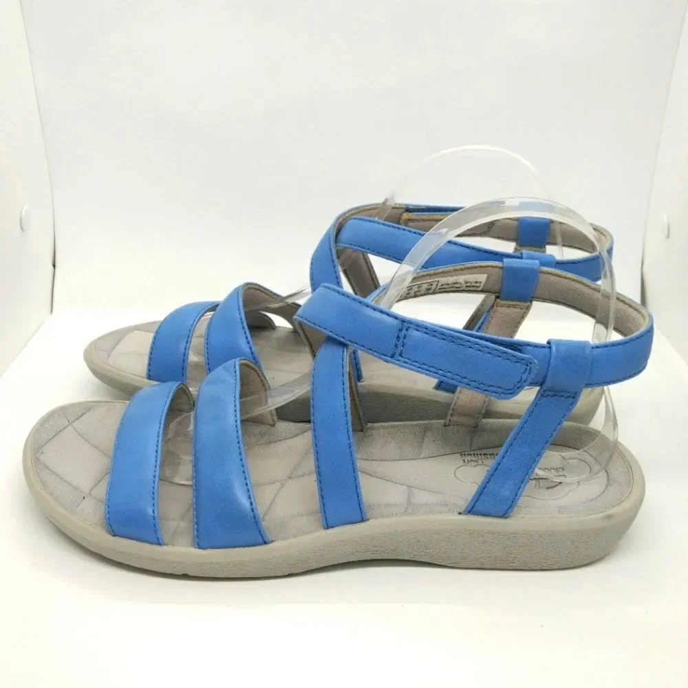 Clarks Cloudsteppers Strappy Blue Comfort Sandals Women's Size 10
